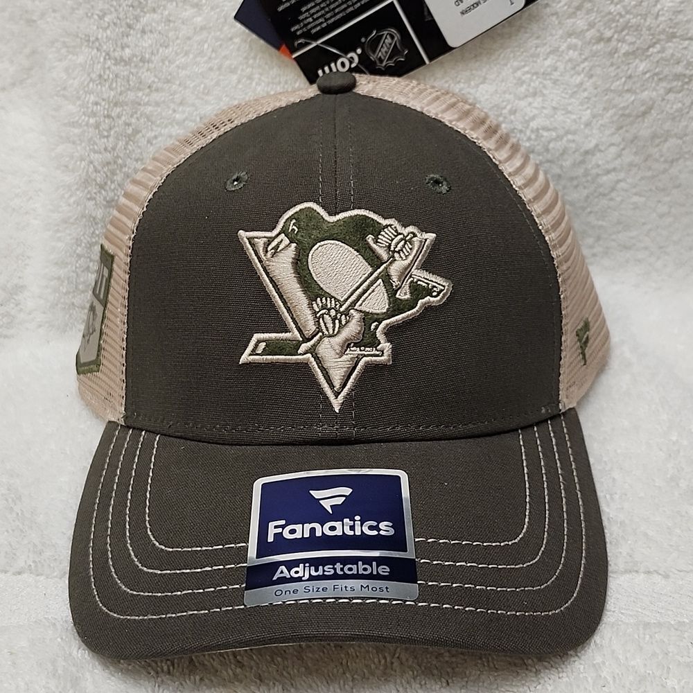 Fanatics Pittsburgh Penguins Military Trucker Snapback Hat - New